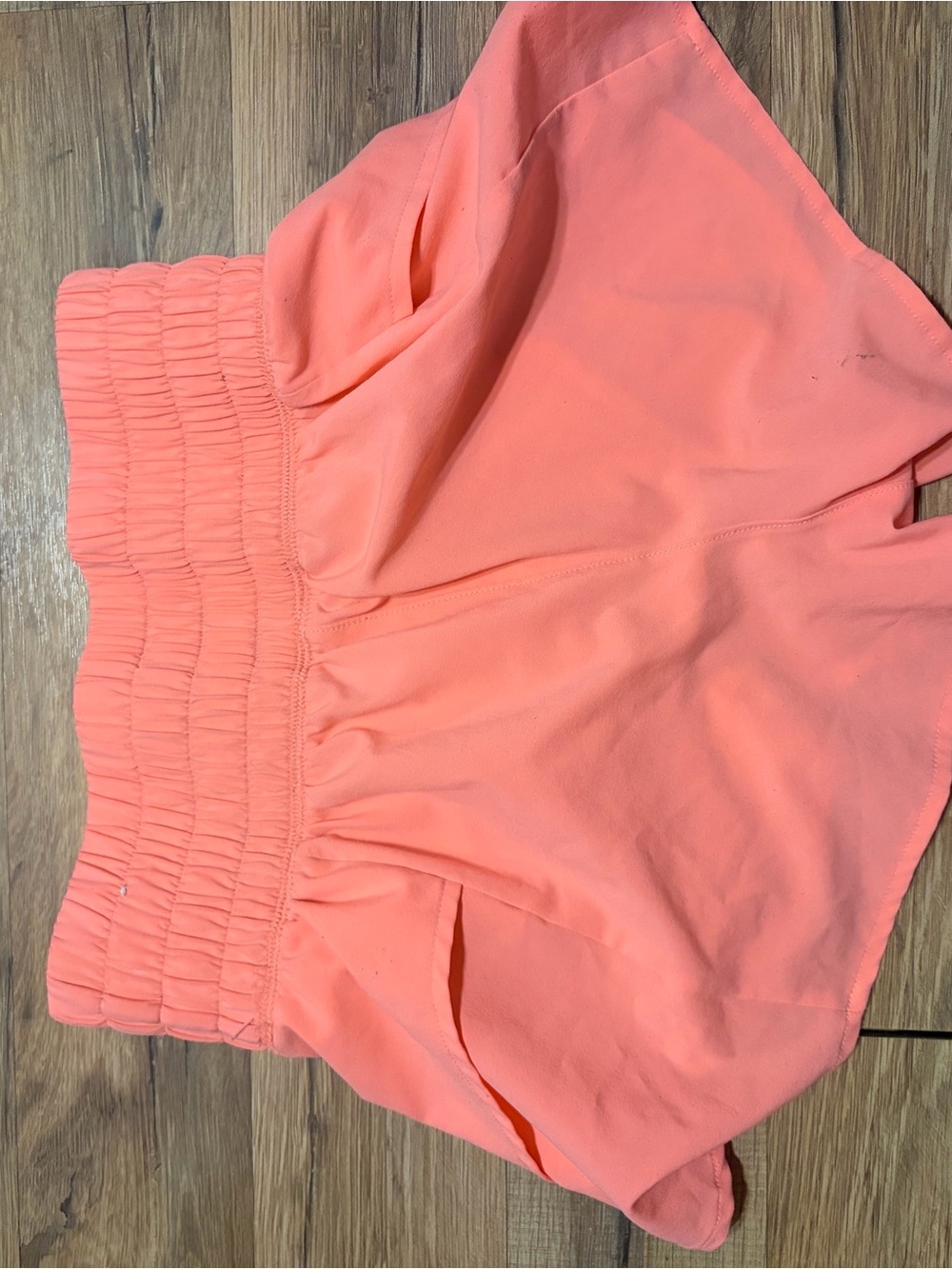 Coral Smocked Waist Skirt